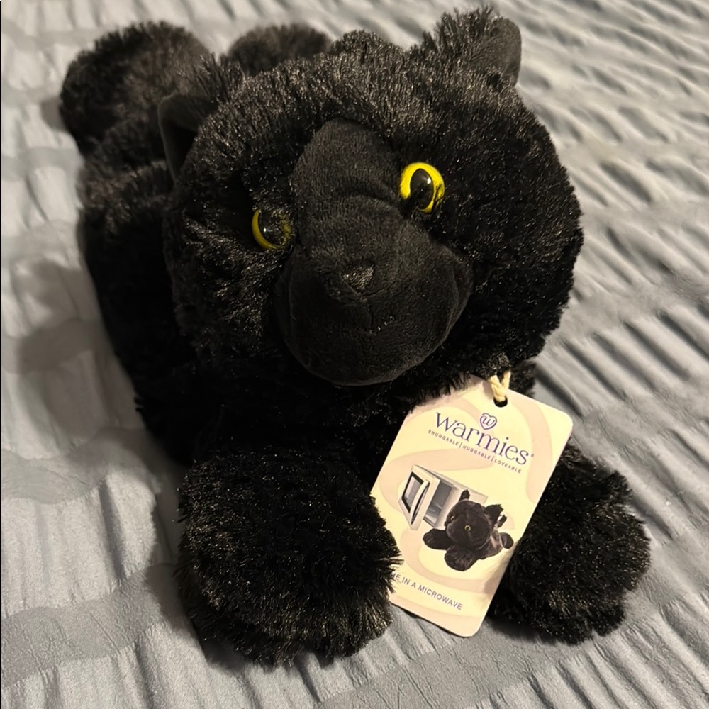 Warmies NEW Heatable, Weighted, Relaxing Lavender Black Cat Heat Plush